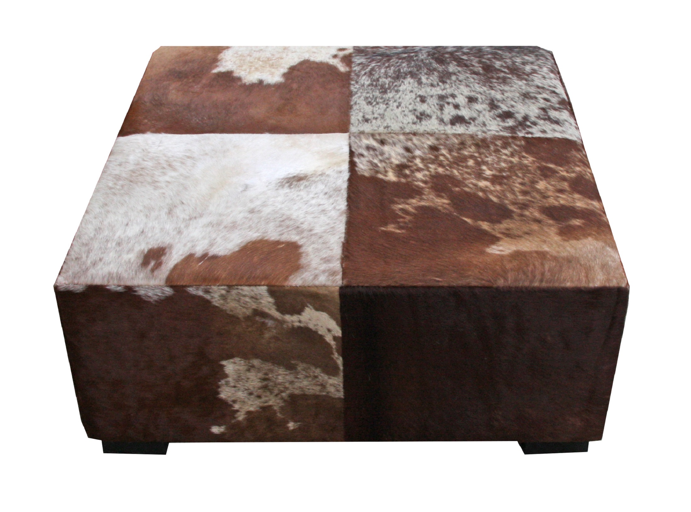 Arizona Puff 80CM Square Tan And White